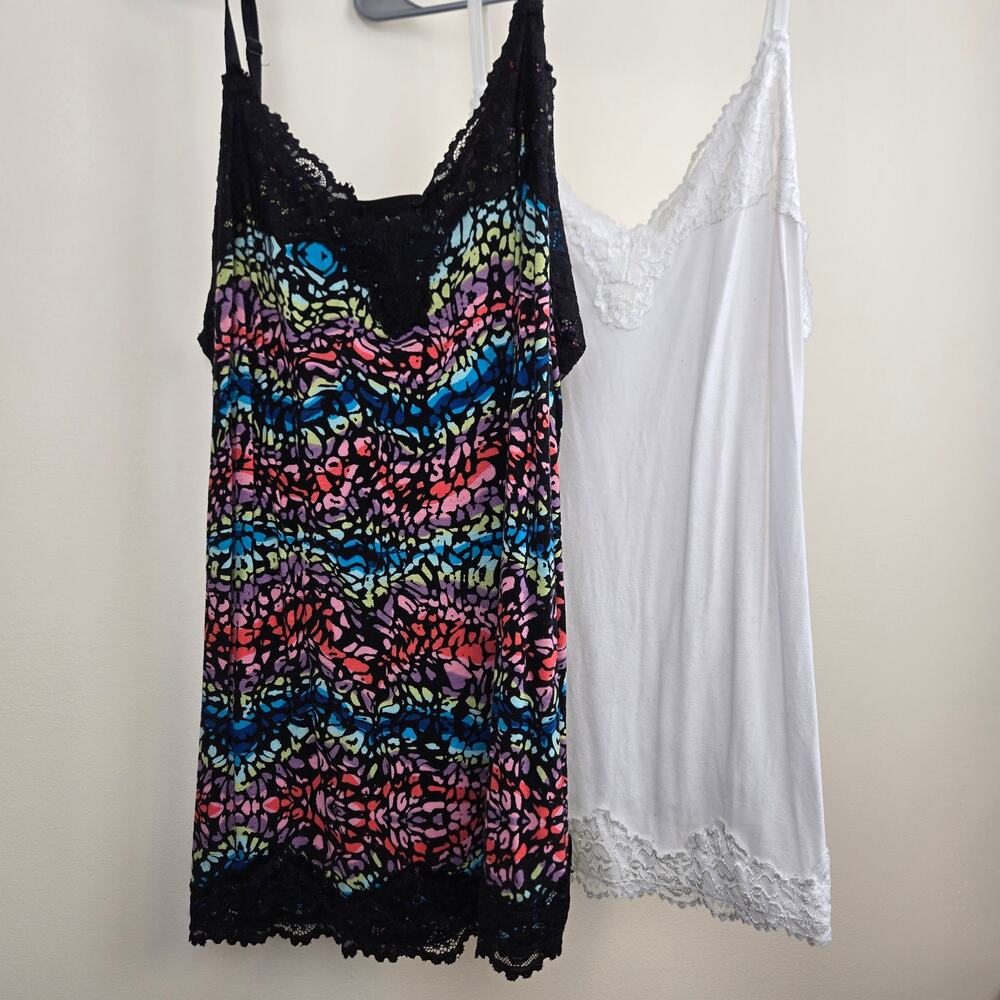 Lane Bryant 14/16 Lace Trim Tank Cami Bundle of 2